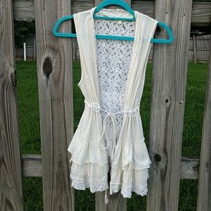 BEAUTIFULLY CROCHETED LACEY ALTAR'D STATE VEST